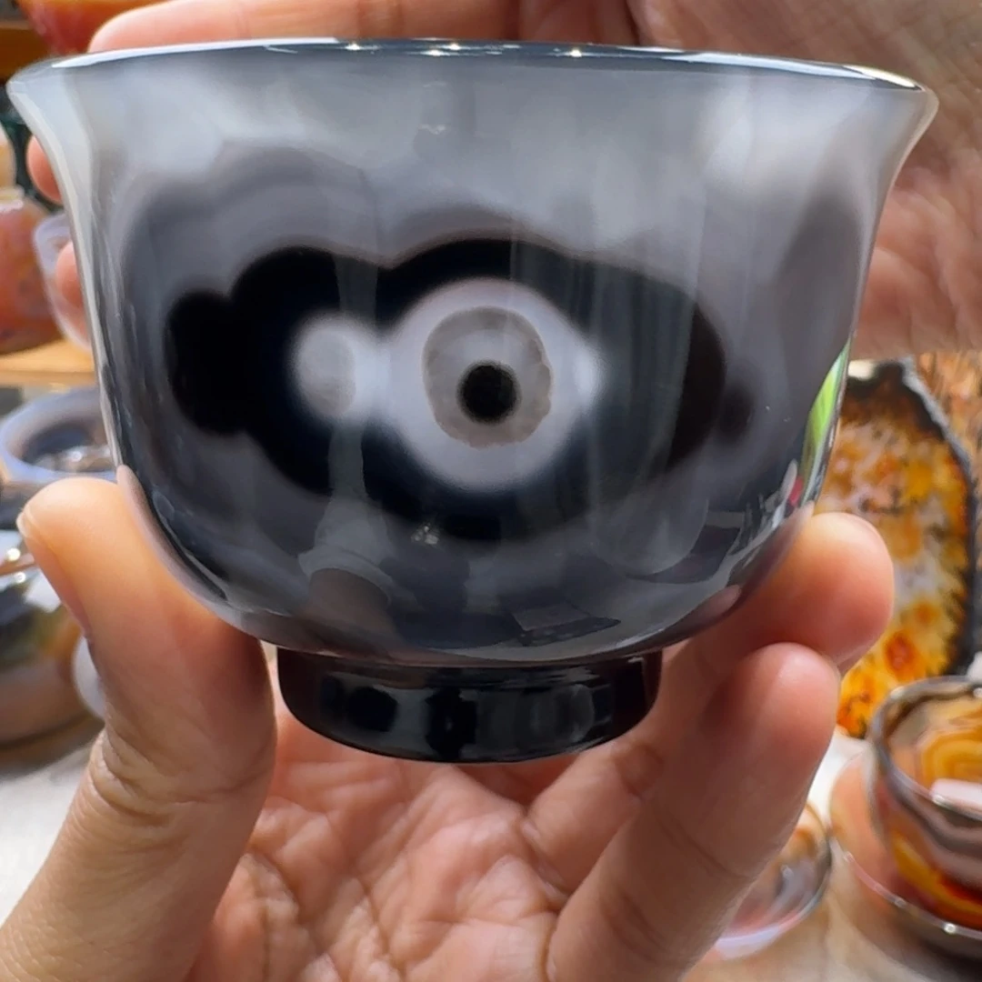 香***）玛瑙/玉髓未镶嵌玛瑙茶杯