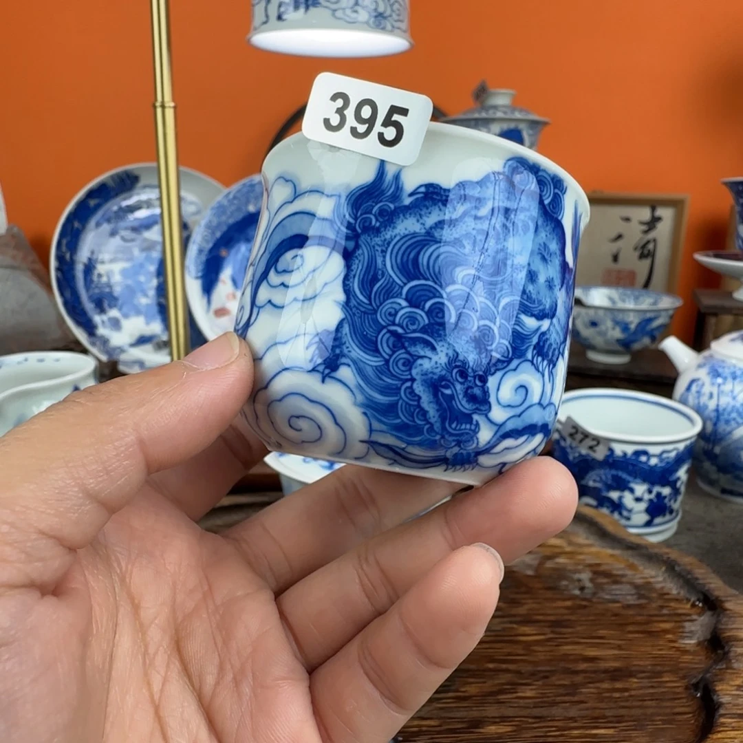 瓷片景德镇手绘青花茶器395