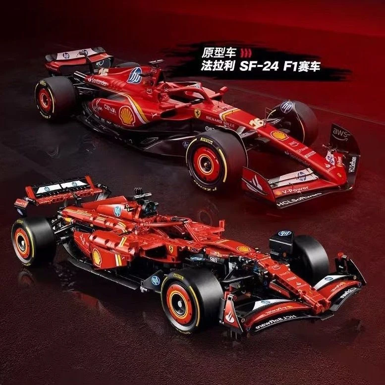 1:8法拉利SF-24-红牛F1赛车42207机械组超级男孩拼装积木玩具礼物
