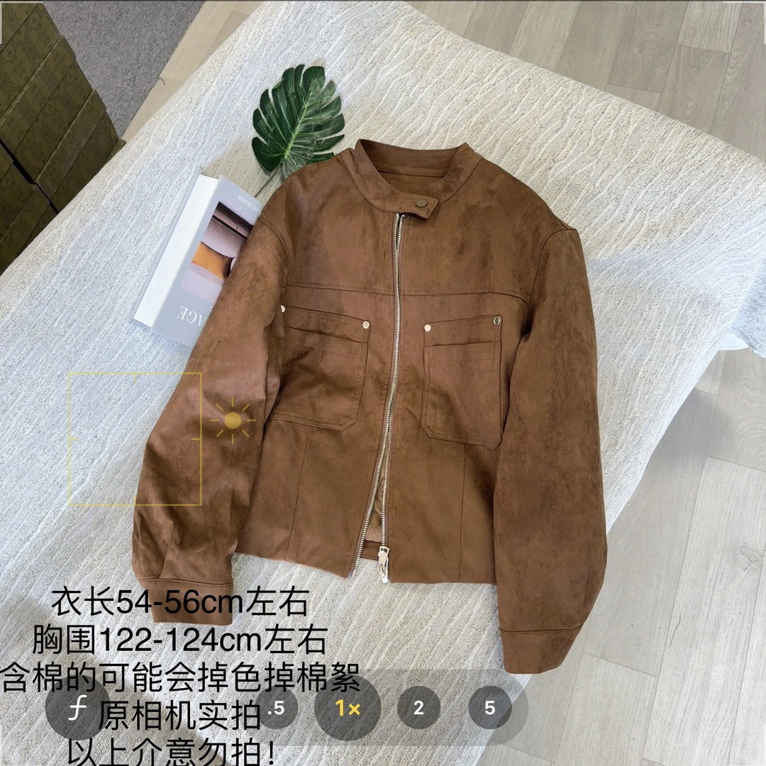 【大姐店】25066设计感鹿皮绒加棉外套