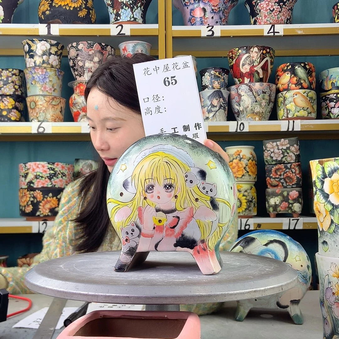 陶景德镇手工花盆65