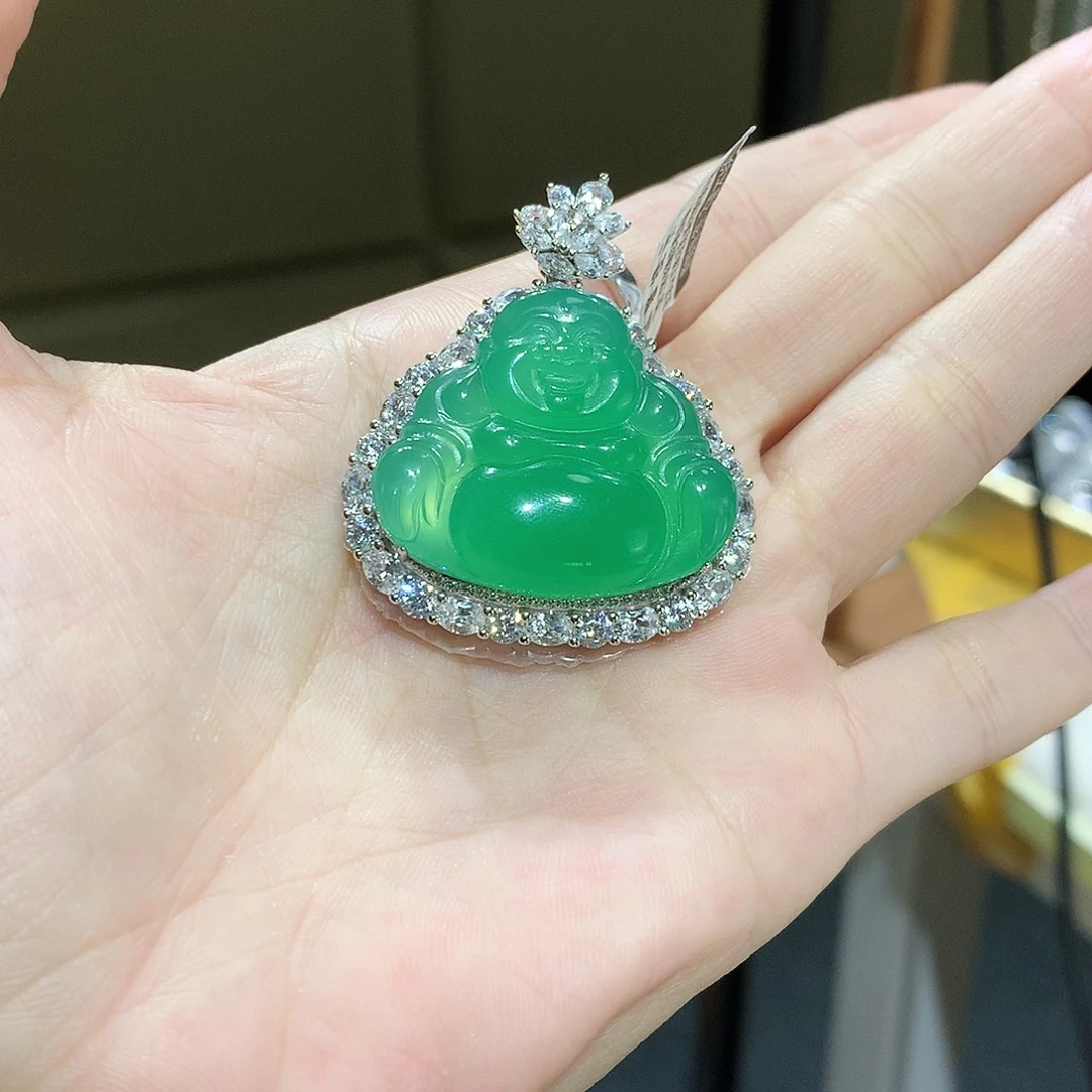 玛瑙/玉髓银S925镶嵌颈饰