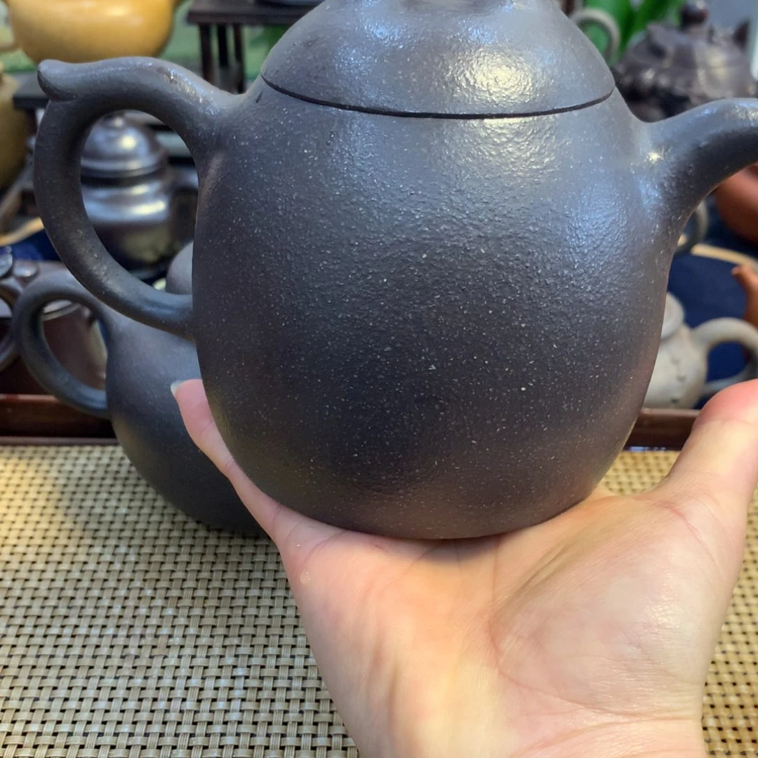 紫砂茶壶宜兴原矿天青520cc