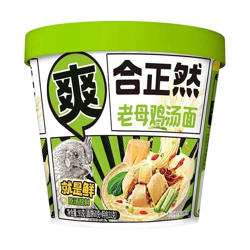合正然 老母鸡汤面 91g/杯
