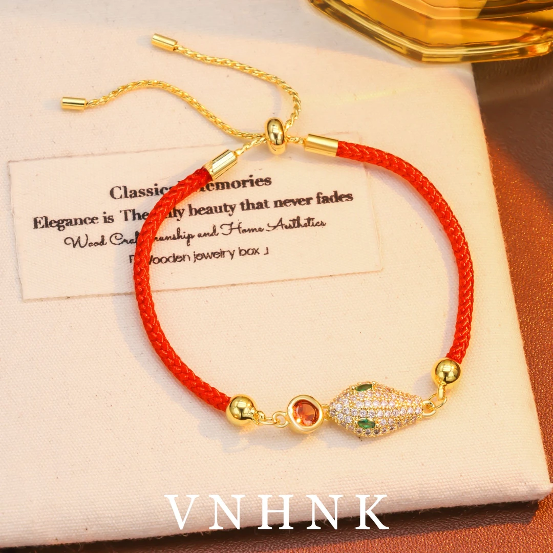 铜合金合成锆石手链 美可儿   M321   红色（23cm)时尚手链预售