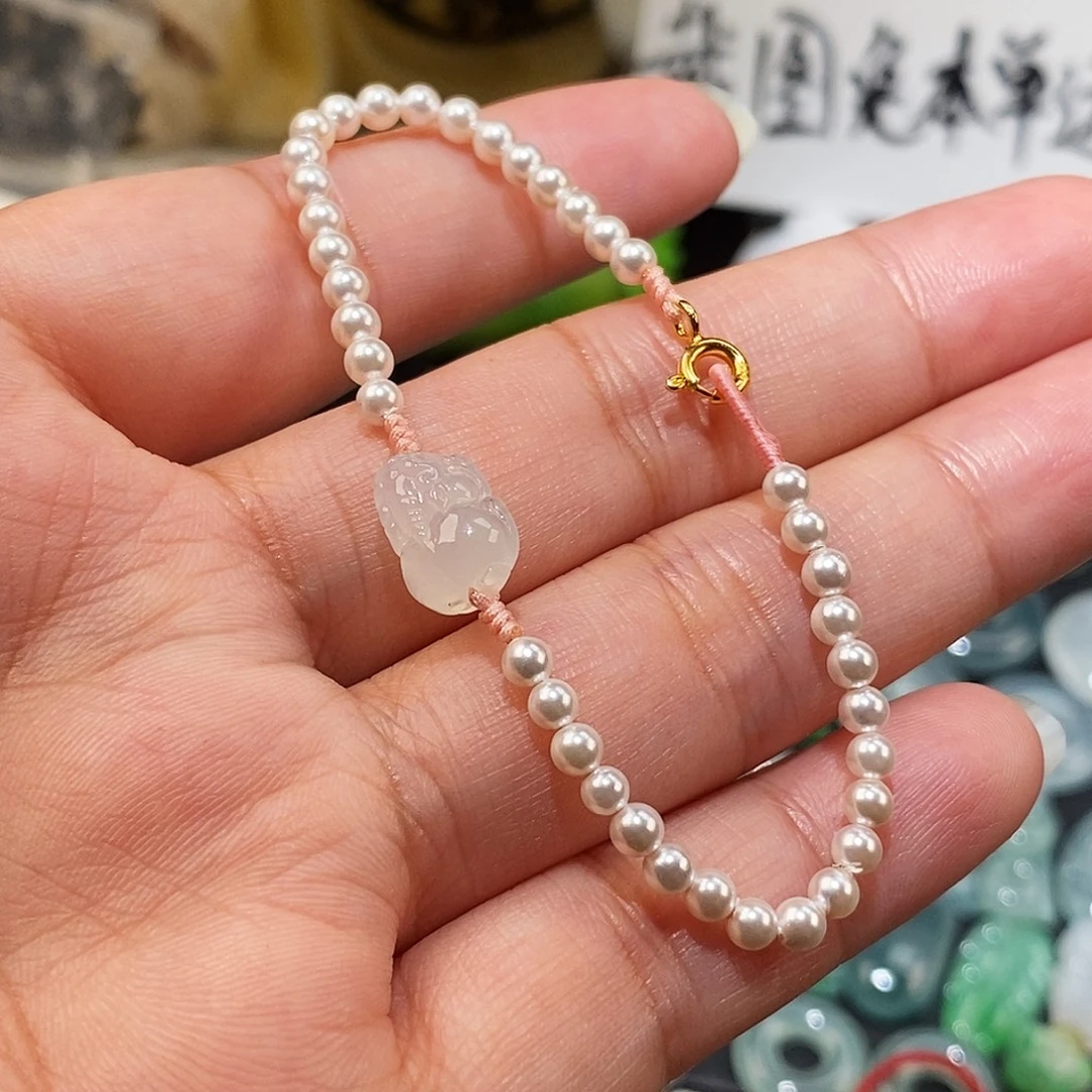 翡翠未镶嵌颈饰貔貅手串15