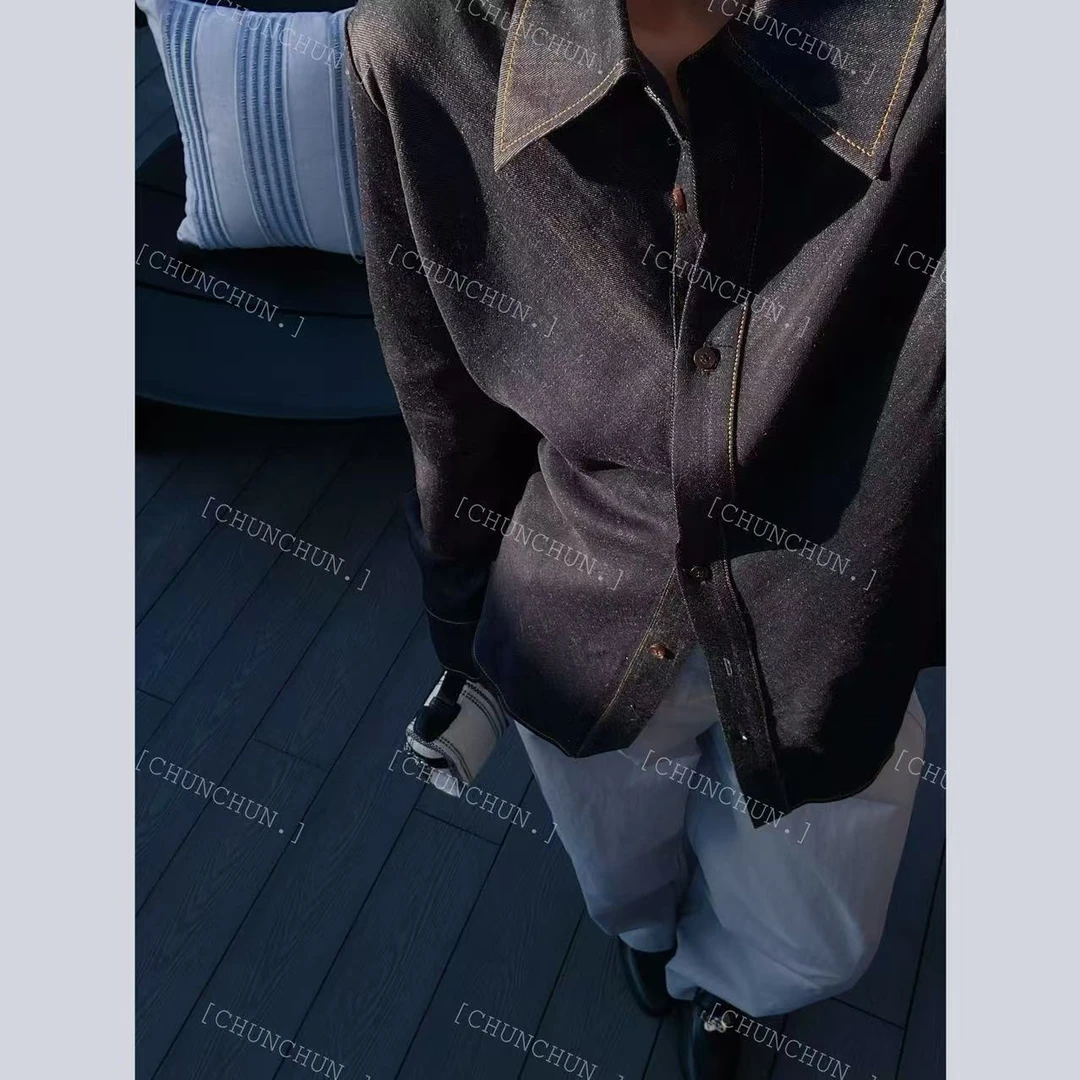 【纯纯女装】SEER CHUN高品质春极简收腰亚麻衬衫 50936