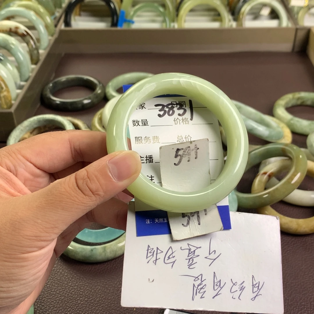 未镶嵌蛇纹石玉手镯3831
