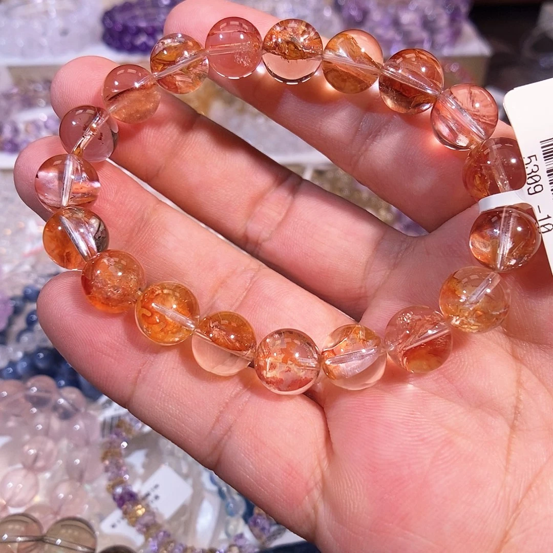 未镶嵌手链水晶冰透体胶花10mm