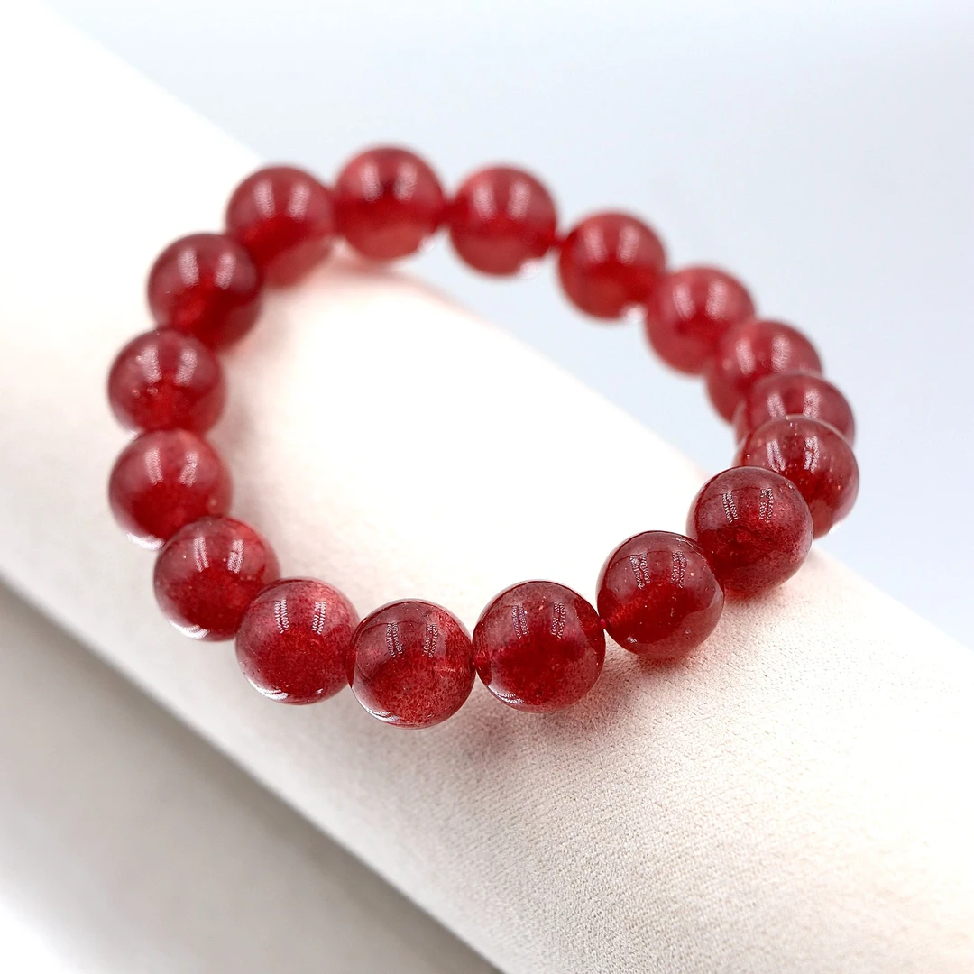 毕业级星光鸽血红草莓晶手串G5618-尺寸可选-多样性发一