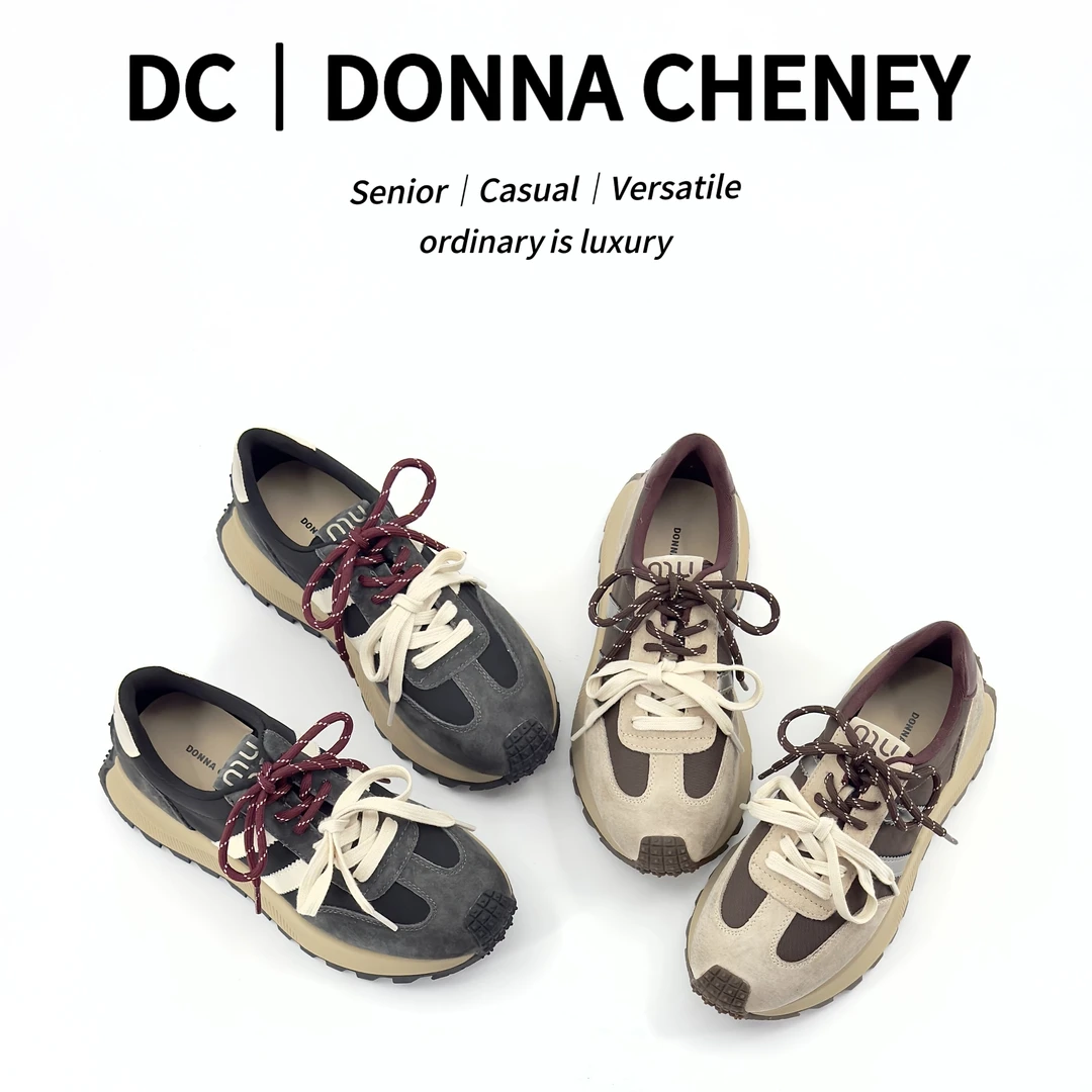 DONNA CHENEY暴走增高阿甘鞋～厚底拼色双杠运动休闲鞋