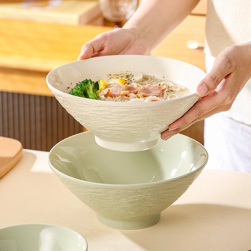 奶油风陶瓷拉面碗家用2025新款泡面碗吃面碗大碗汤碗高颜值面条碗