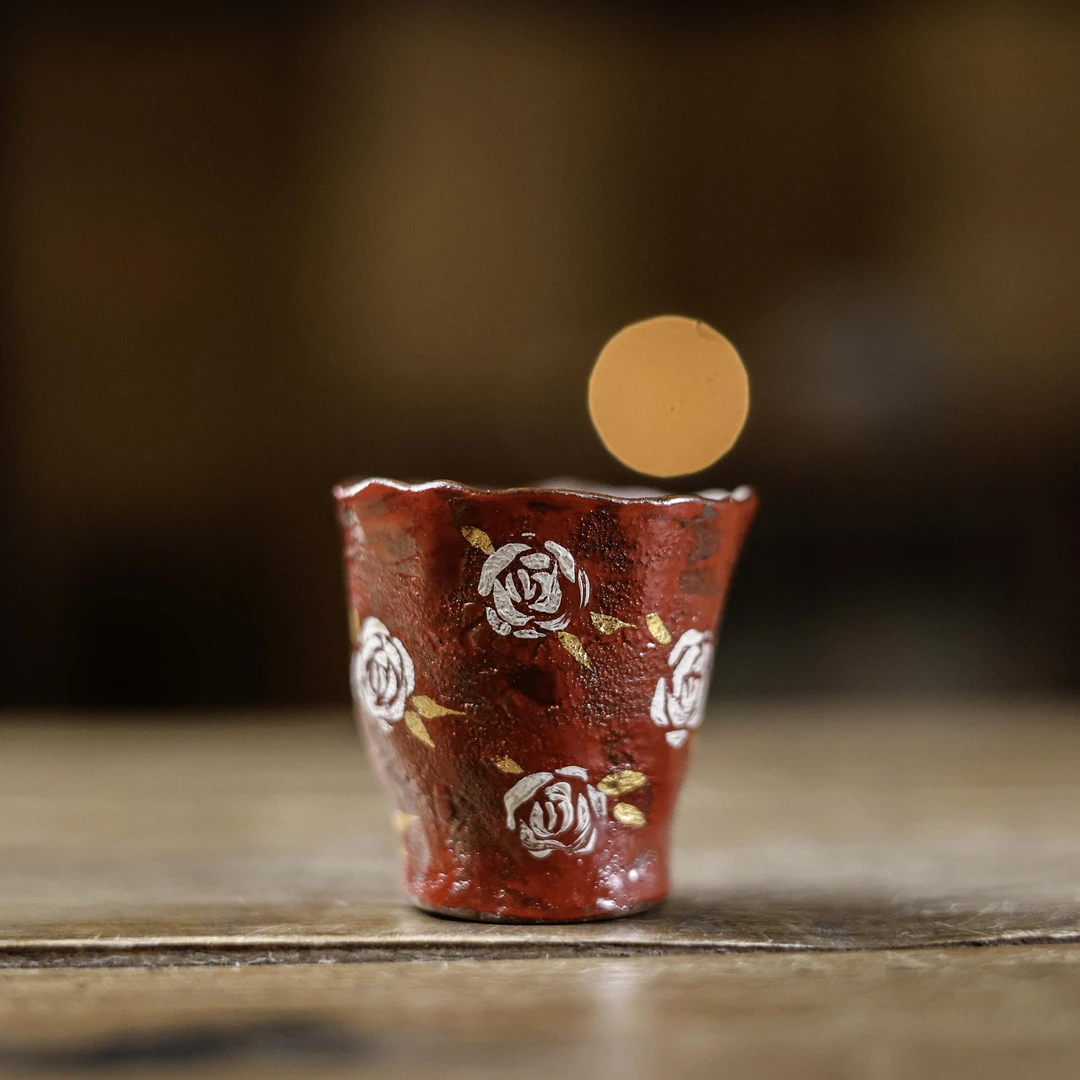 【陶珊居】炼陶-玫瑰手捏杯50ml-器型随机（蕉白S0693随机）