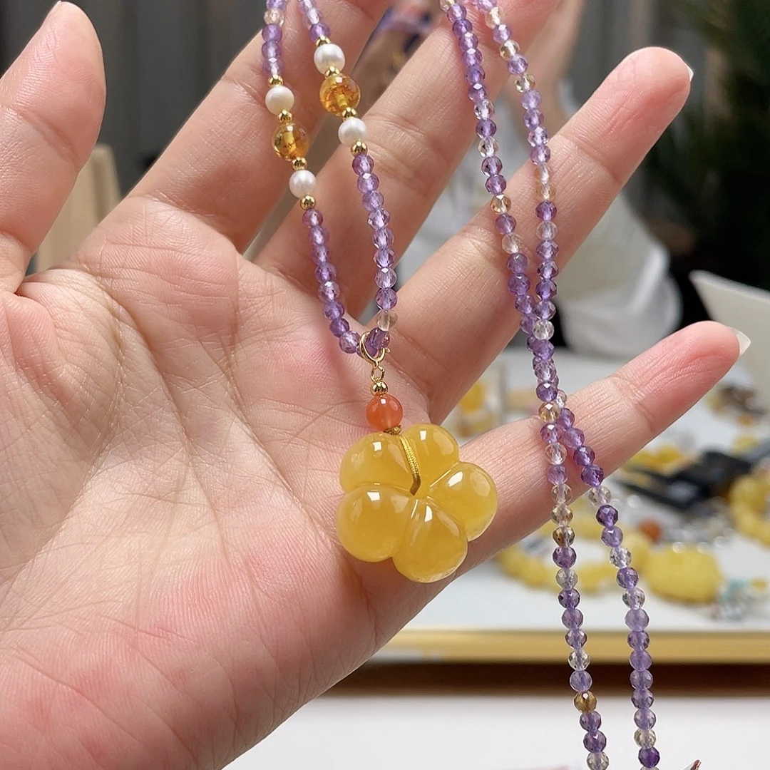 未镶嵌琥珀裸石蜜蜡吊坠