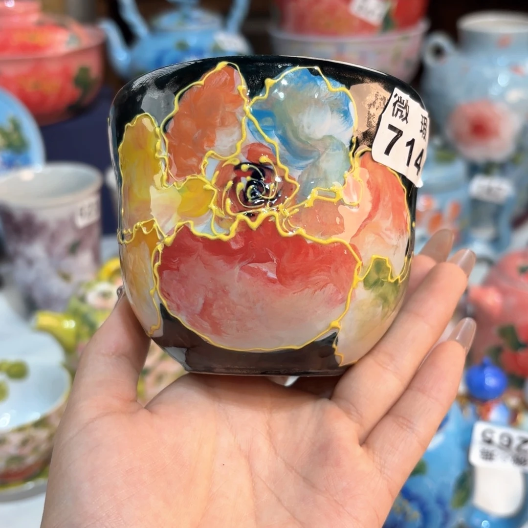 景德镇手绘高温釉下彩陶瓷茶具