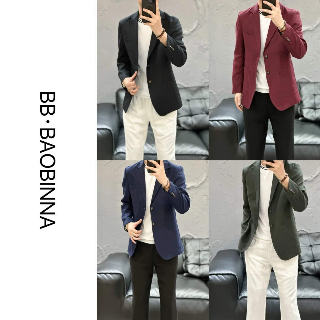 小野· 男装 | 男士高端亚麻 修身百搭西服023