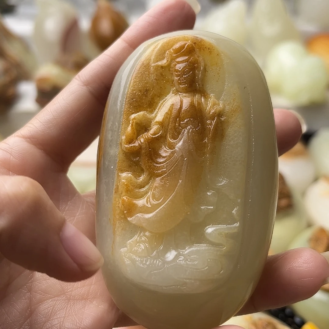 石材古青石不退换观音