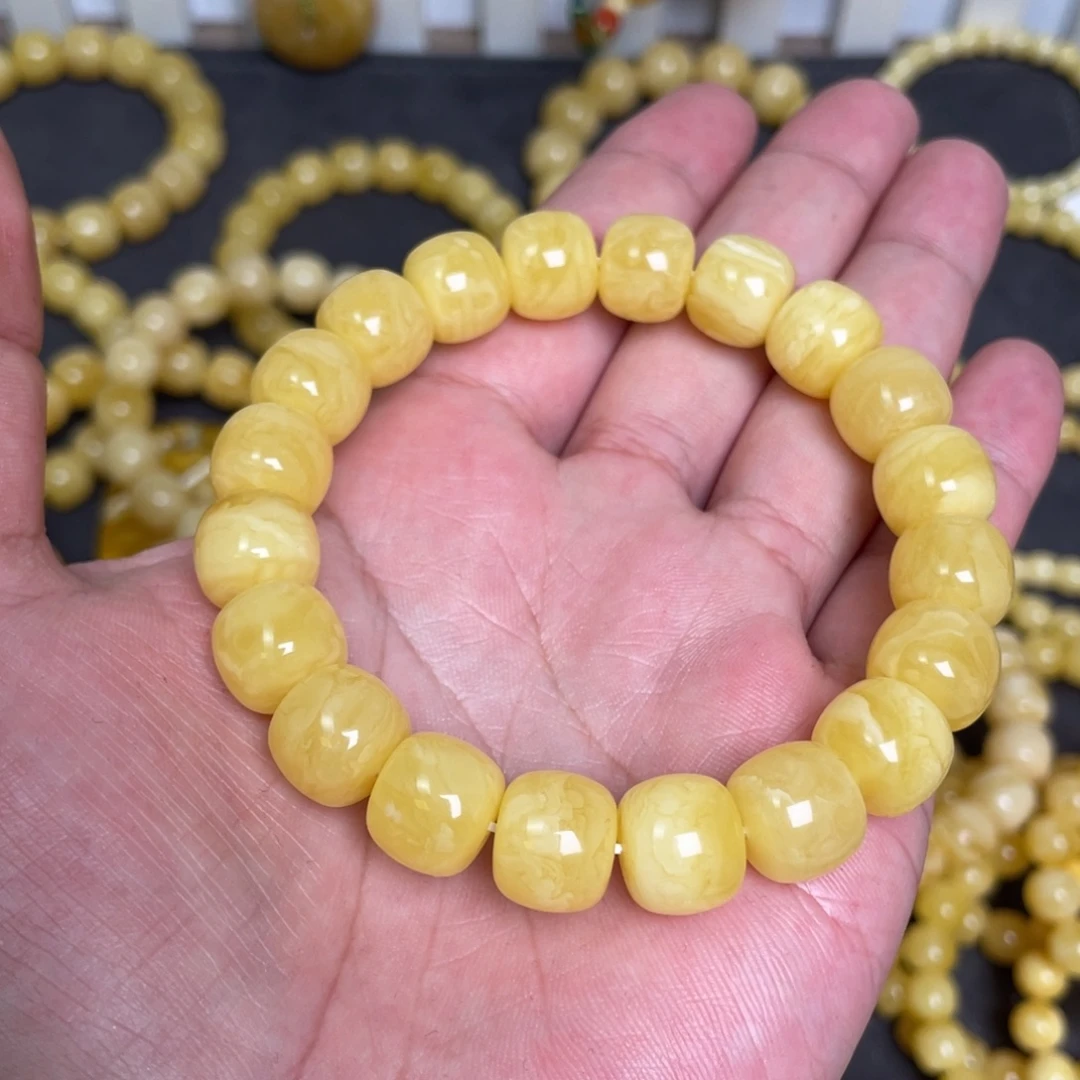 蜜蜡未镶嵌裸石蜜蜡手串12.3mm
