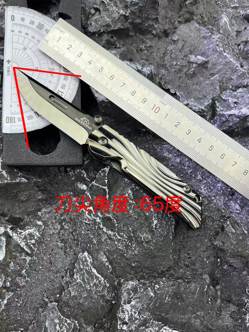 花田洋轻奢-钛合金-户外露营口袋小折刀