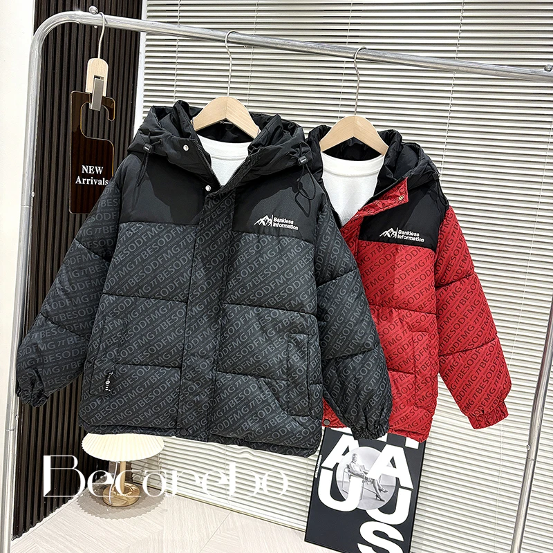 【保暖加厚】青少年童装男童冬装棉服外套大童春秋棉衣男孩秋冬衣服