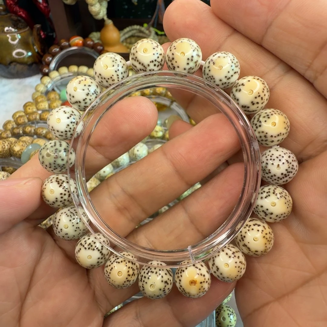 星月菩提手串青花黄金瞳圆珠12