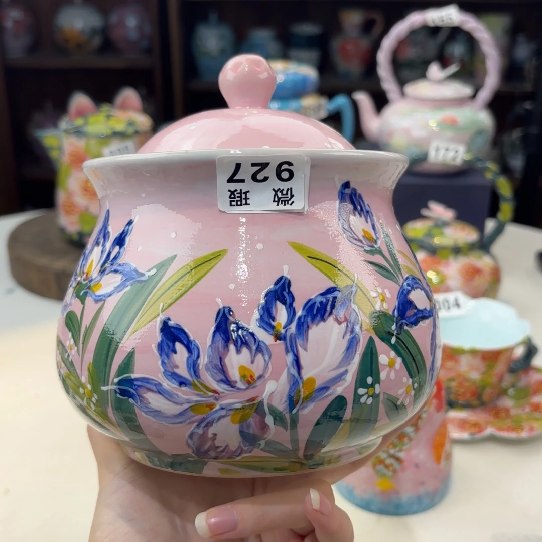 景德镇手绘高温釉下彩陶瓷茶具