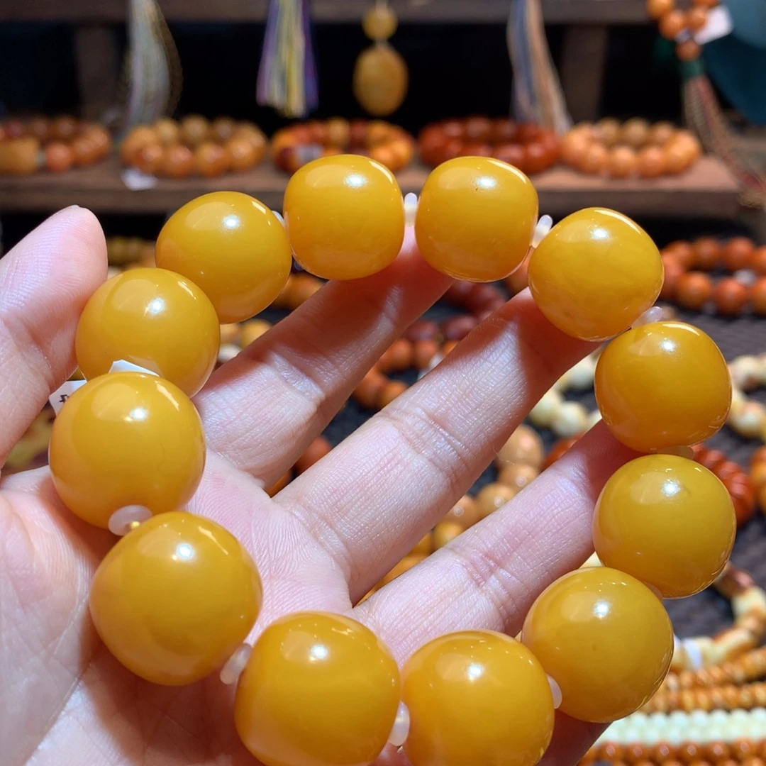 蜜蜡未镶嵌手串蜜蜡手串