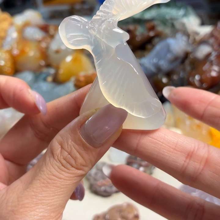 西***雪玛瑙/玉髓未镶嵌吊坠(不含链)