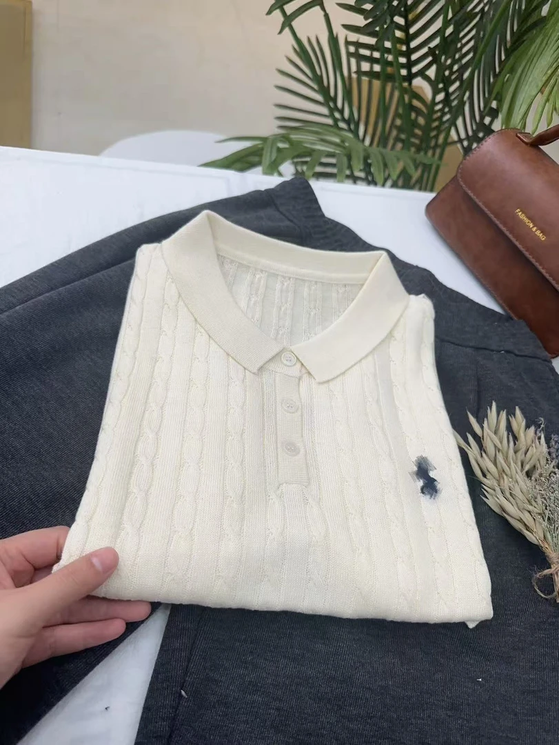 【清简`麻花纹】新款短袖简约2025时尚短袖女款爆款2025新款A女装