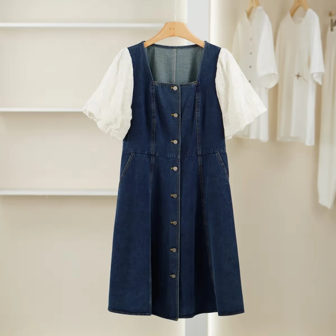 麦迪尚品【DS】50604197 夏季复古牛仔连衣裙品牌撤柜女装