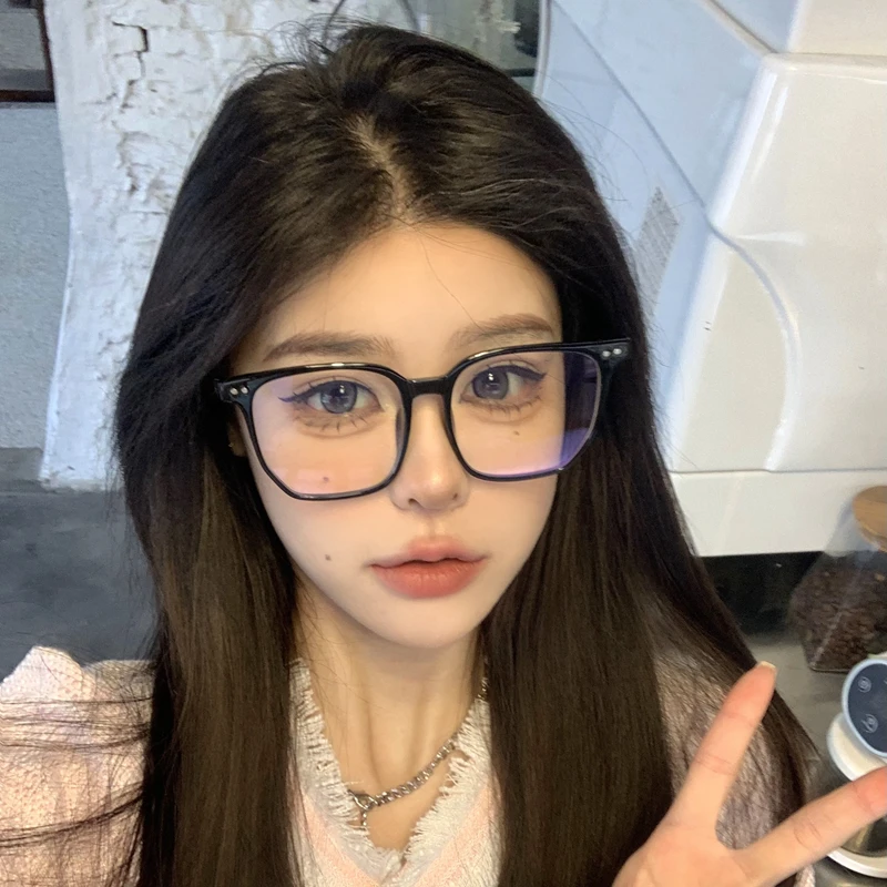 大框素颜神器黑框眼镜女韩版潮近视可配度数眼睛框镜架大脸显瘦男