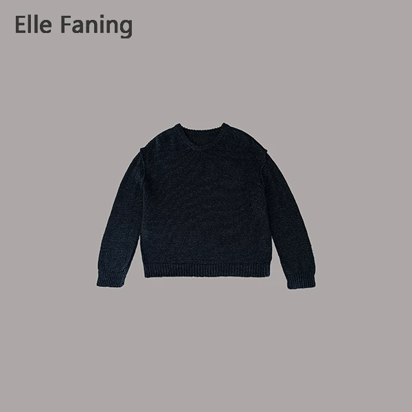 芒果优选-进口和纸纱线廓形针织衫