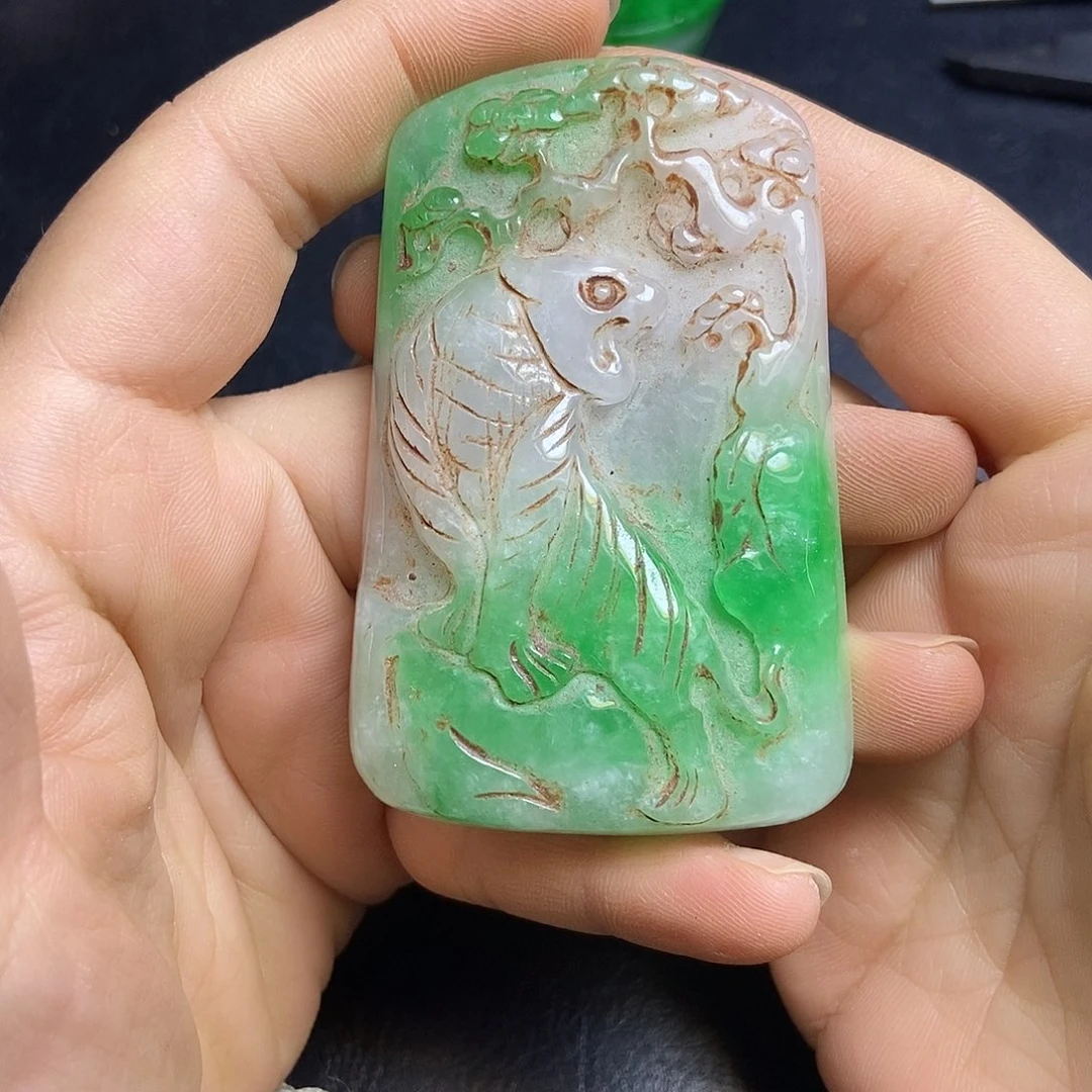 白玉菩提吊坠精品玉