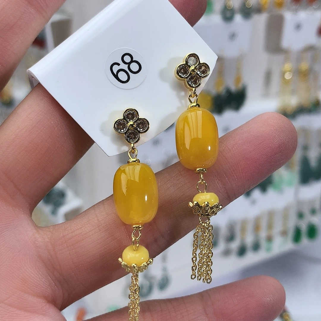 翡翠未镶嵌耳饰68