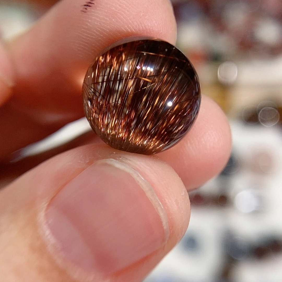 水晶发晶单珠未镶嵌妮*