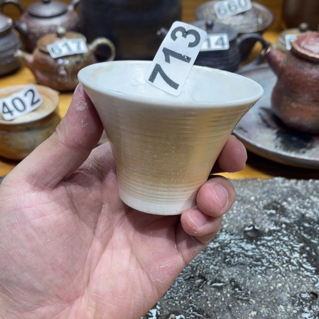 手工制作柴烧茶杯713