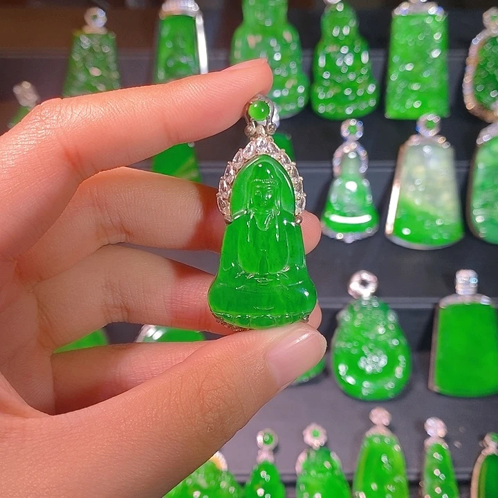 翡翠银S925镶嵌颈饰