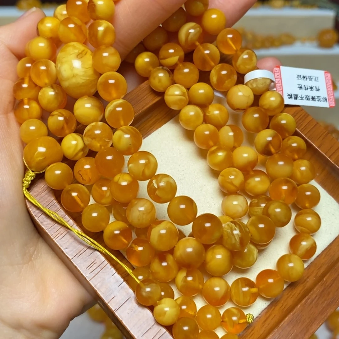 【闪购商品】未镶嵌蜜蜡手链雪**手串