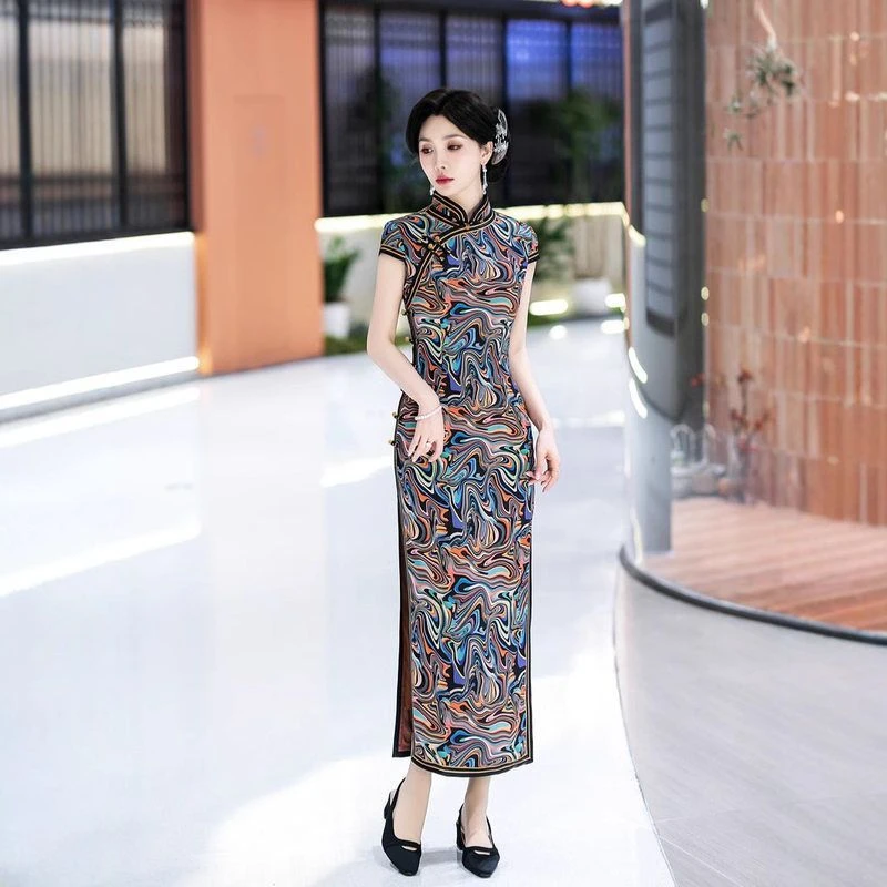 夏季新式旗袍高贵2025年新款中国风优雅气质长款老上海名媛连衣裙