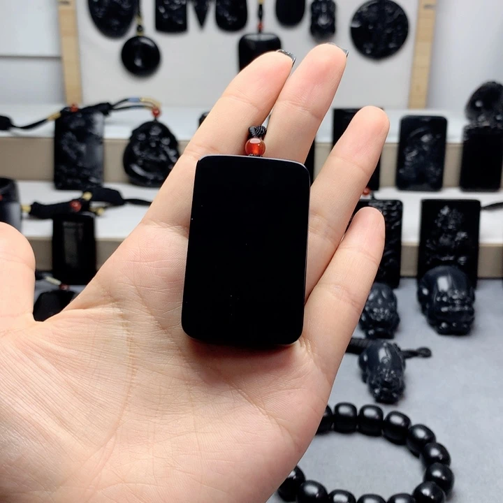 和田玉（墨玉）未镶嵌挂件S***i