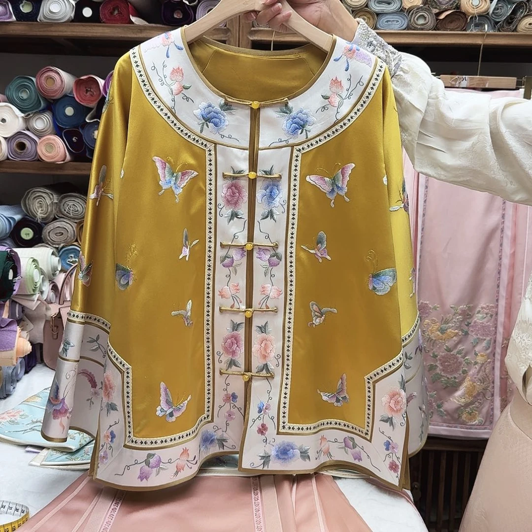 苏绣太太服17.胸围112.衣长64