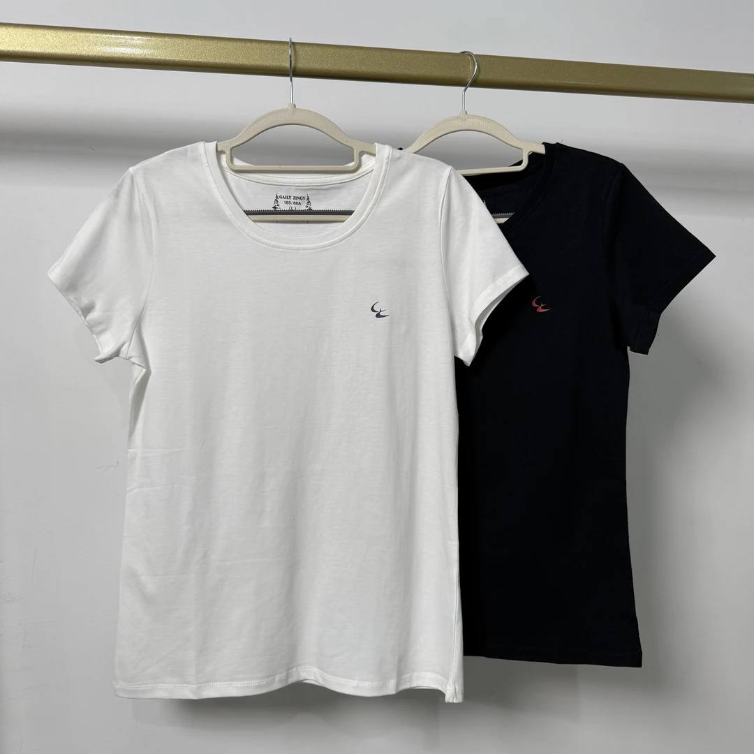 B1301 女款小燕子胶印标短袖T恤