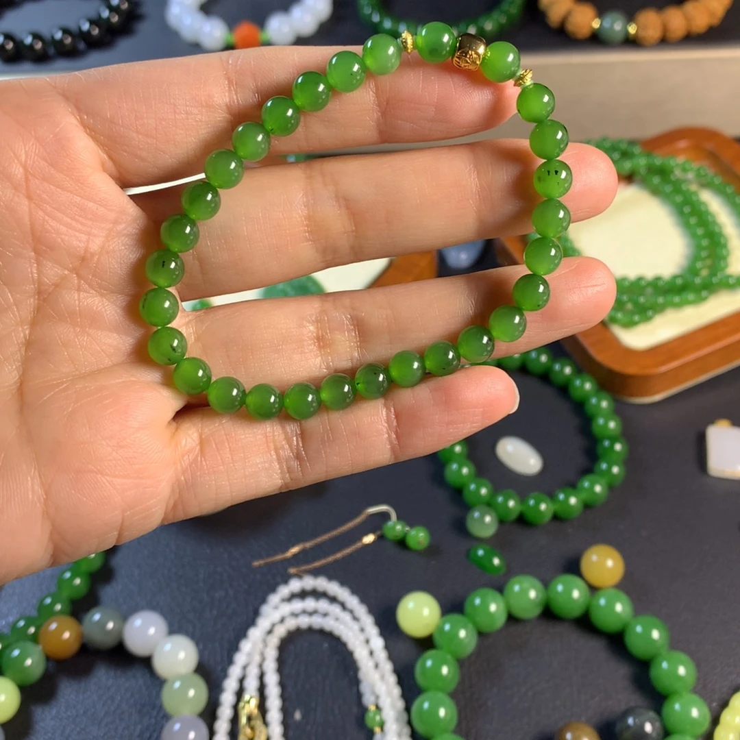 和田玉未镶嵌手链