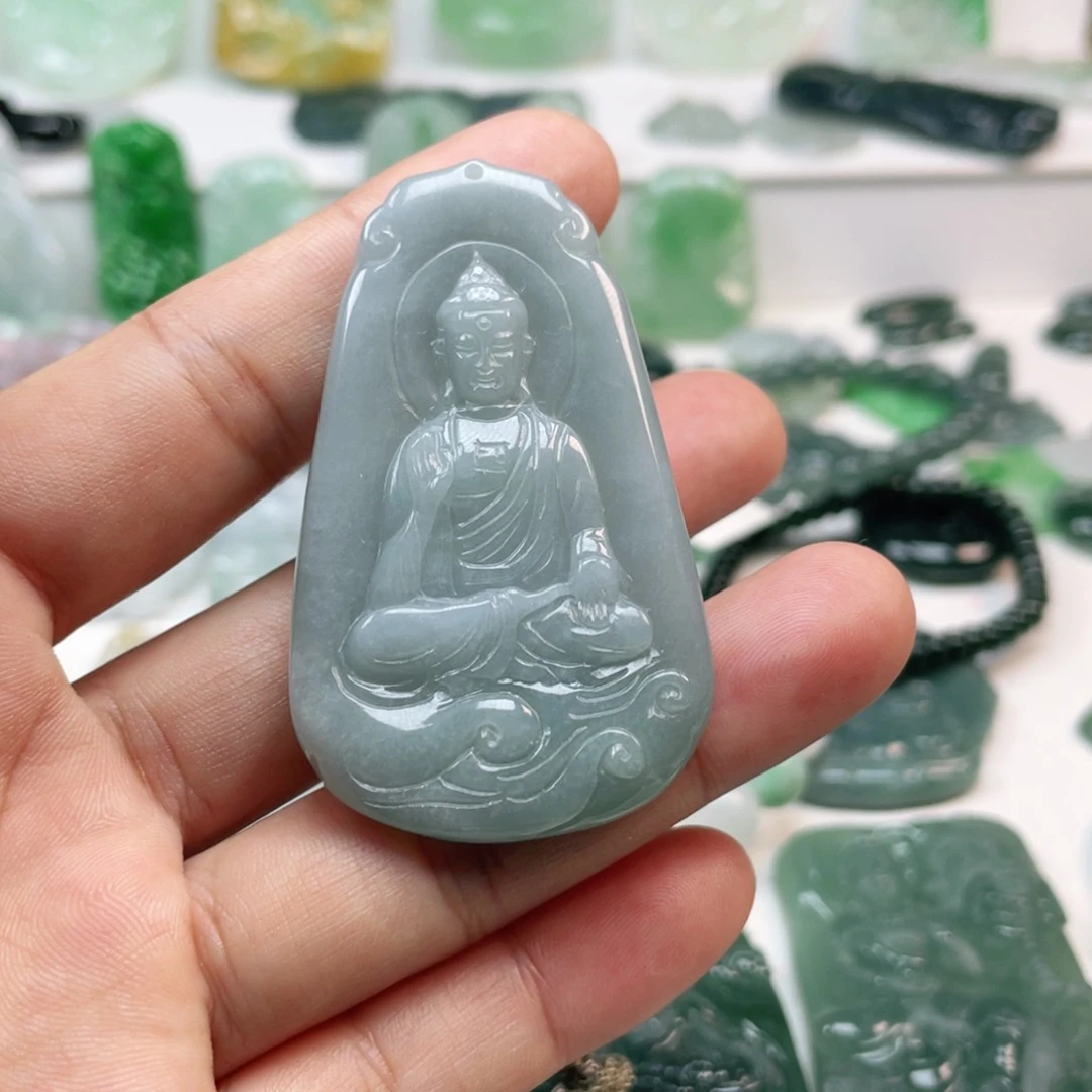 翡翠颈饰未镶嵌阿弥