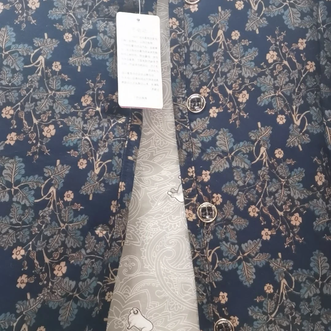 背心5x兰大花素色棉袄