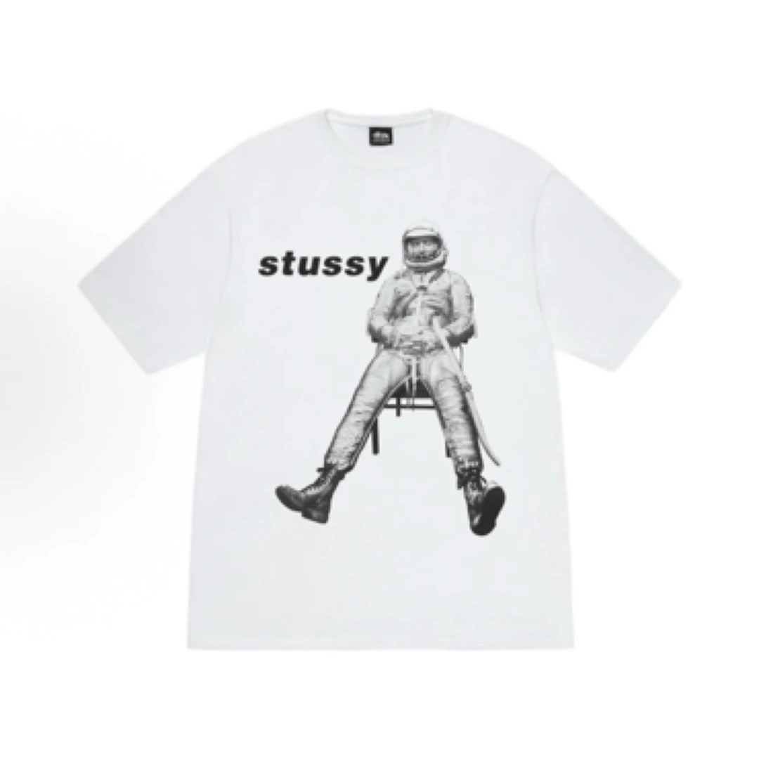Stussy SS25 ASTRONAUT TEE 宇航员短袖白色