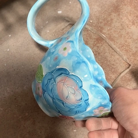 微瑕，不明火口径，12，高度8蓝色