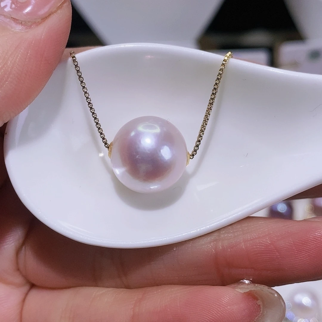 淡水珍珠颈饰18K金镶嵌