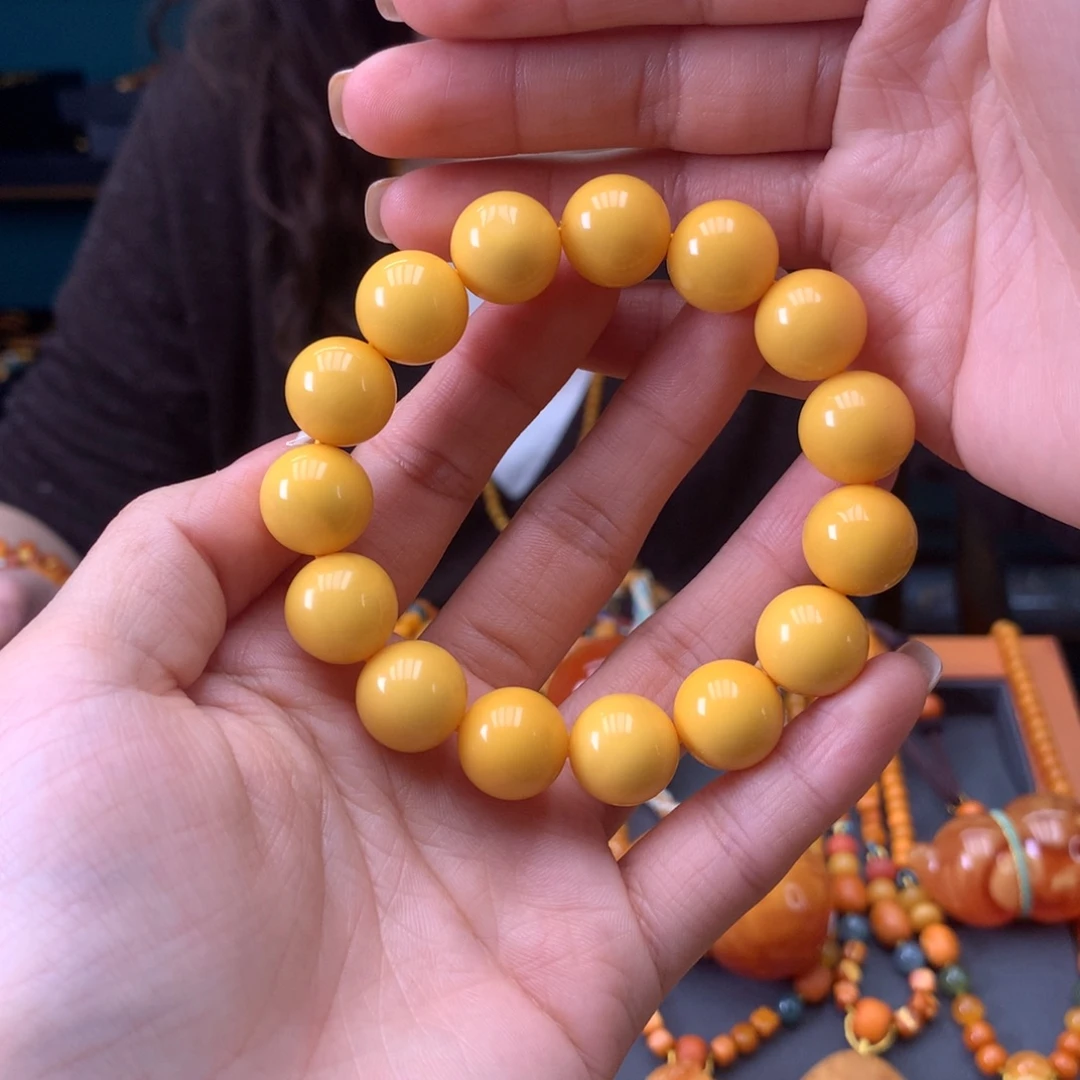 蜜蜡未镶嵌手串天然