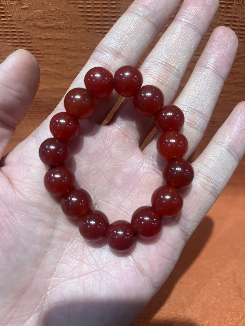 玛瑙珠子未镶嵌15颗一串